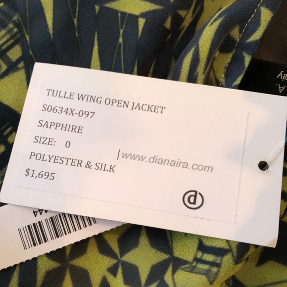 🦋 dianaira Silk open lightweight abstract print open front over blouse/Jacket - Picture 8 of 14